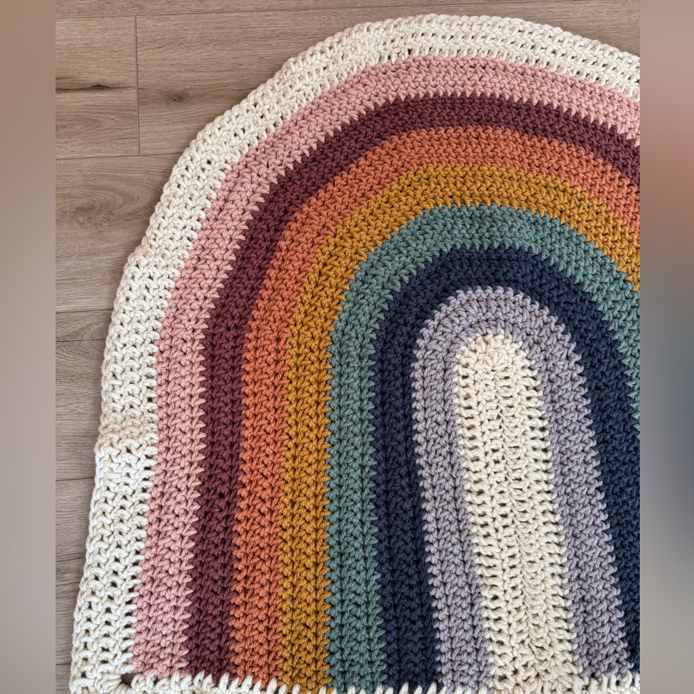 HANDMADE rainbow blanket - Picture 8 of 12
